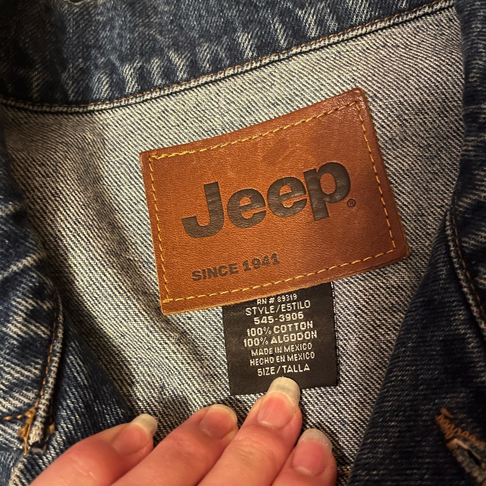 Denim Jacket With Harley Davidson Patch Hand-Sewn… - image 3